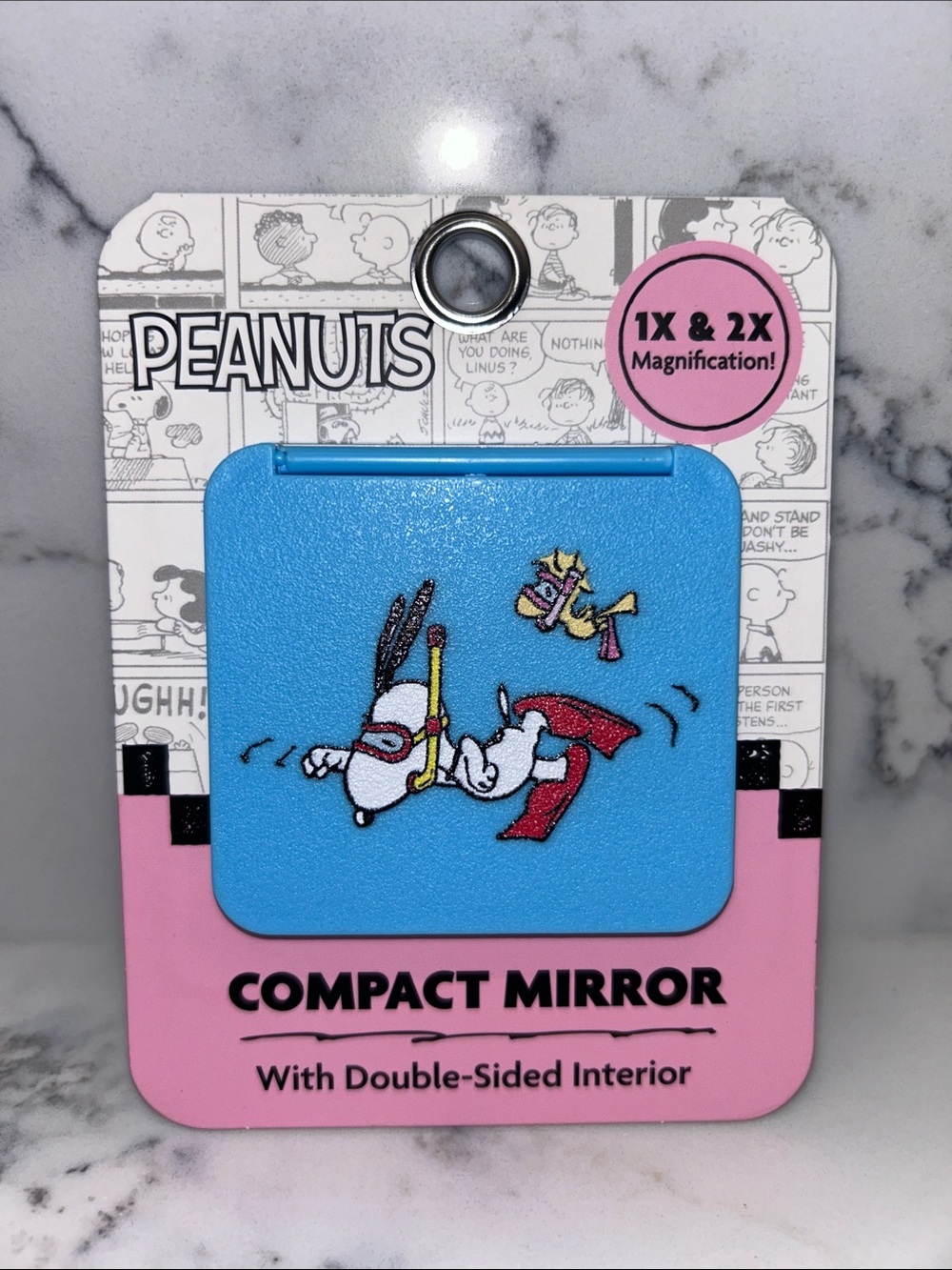 Peanuts Snoopy Travel Collection Dual-Sided Compact Mirror